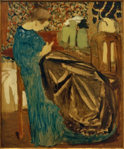 Seamstress with Large Fabric by Edouard Vuillard